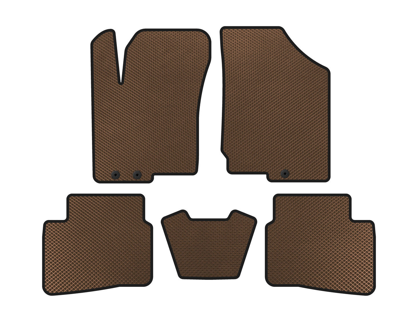 EVA Floor Mats (2008-2012, Brown) for Kia Forte 2008–2024 - image 1