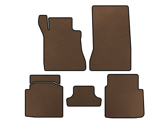 EVA Floor Mats (SD, Short Wheelbase, Brown) for Mercedes S-сlass W126 1979-1991 - image 1
