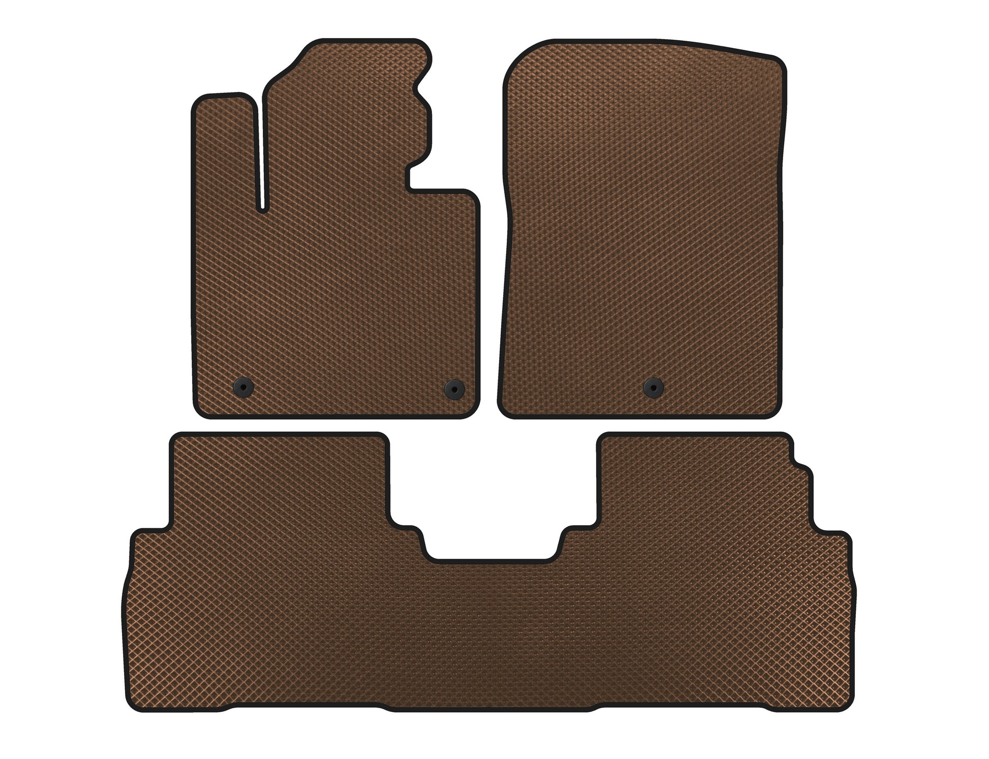 EVA Floor Mats (7-Seater, Brown) for Kia Sorento III UM 2014-2020 - image 1