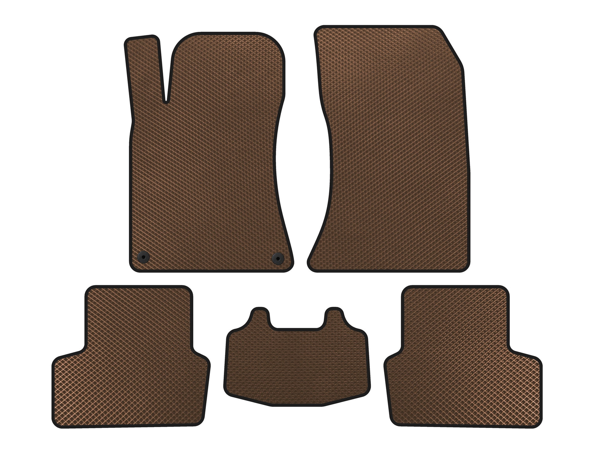 EVA Floor Mats (SD, Brown) for Mercedes CLA C117 2013-2019 - image 1