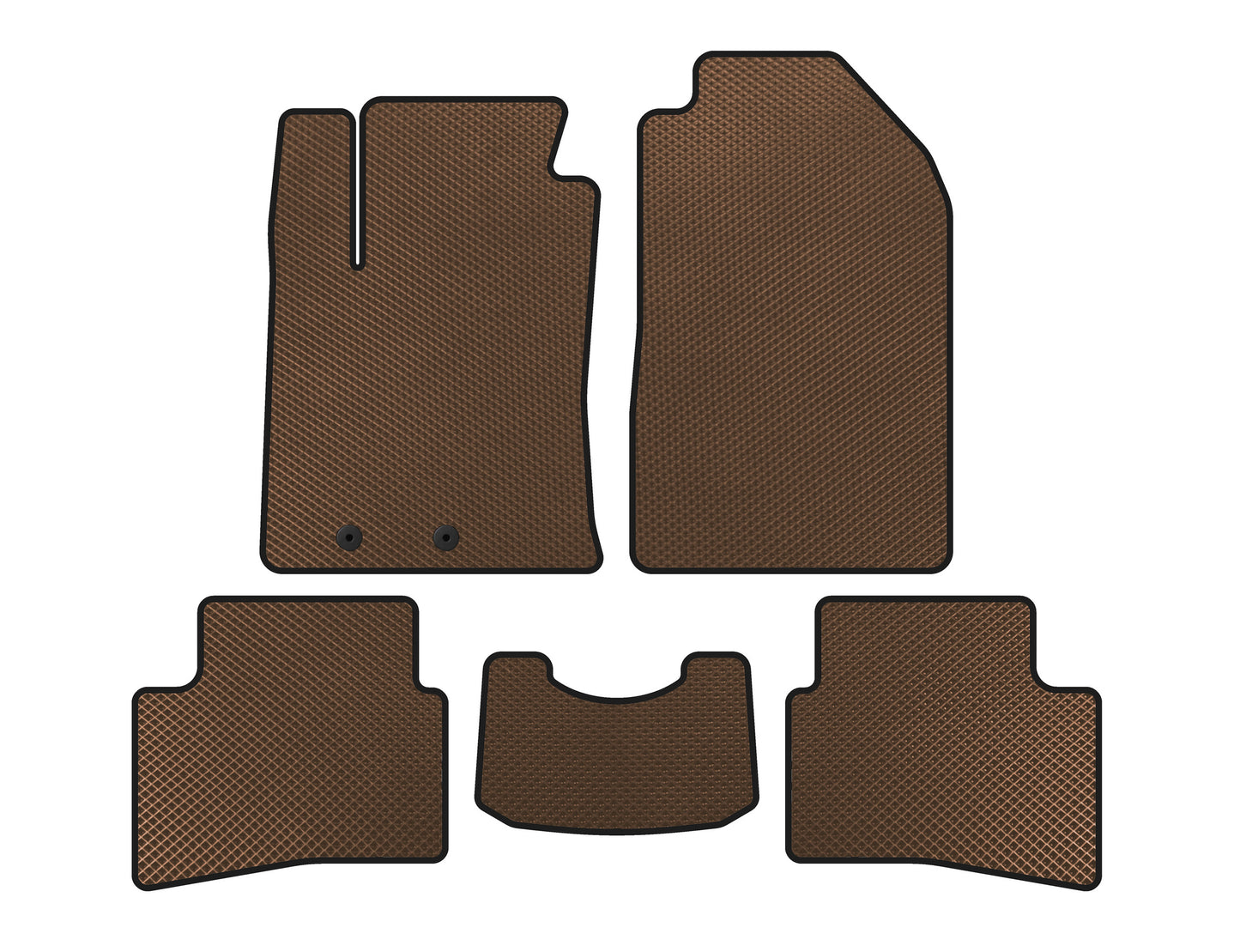 EVA floor mats (2017-2019, Brown) for Kia Stonic 2017- - image 1