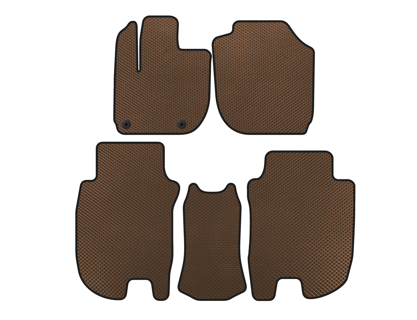 EVA Floor Mats (Brown) for Honda HR-V 2014-2021 - image 1