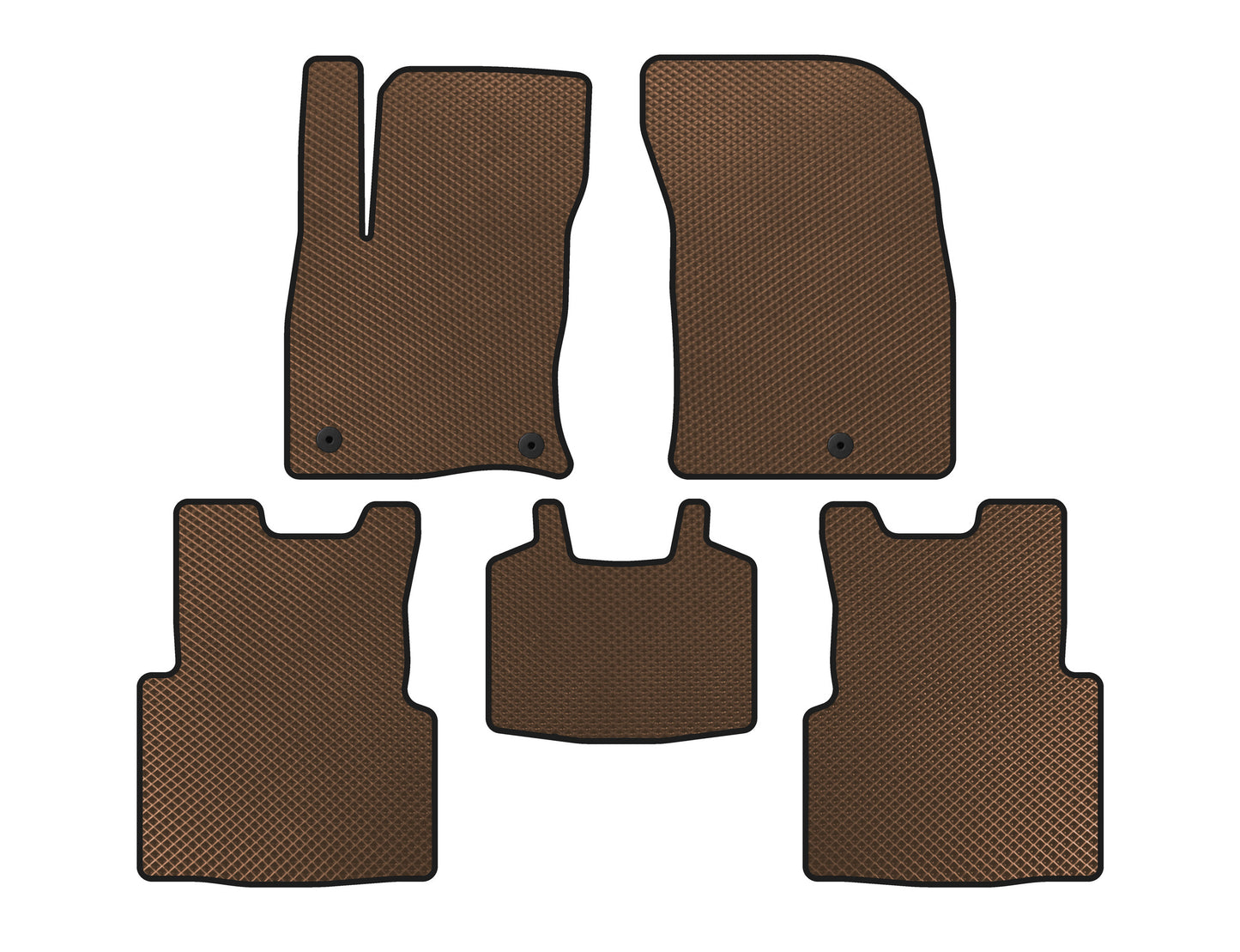 EVA Floor Mats (For Escape, Brown) for Ford Kuga/Escape 2019- - image 1