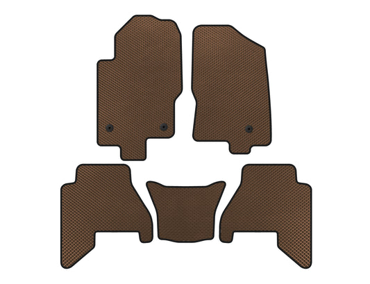 EVA V2 Floor Mats (2 Rows, Brown) for Nissan Pathfinder R51 2005-2014 - image 1