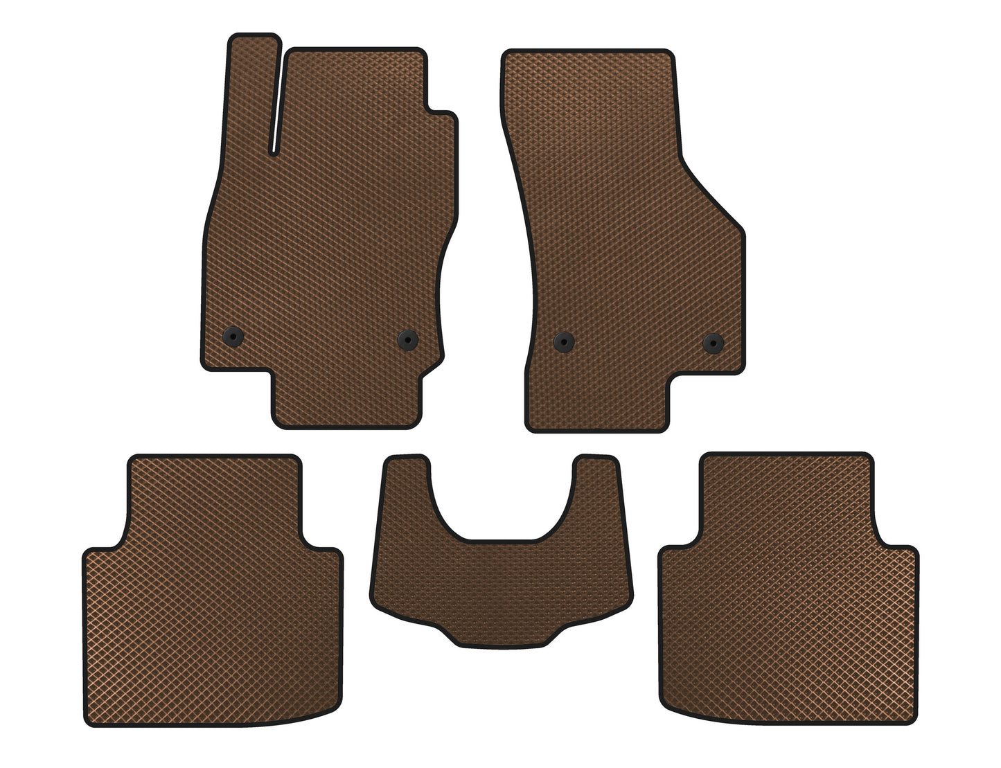 EVA Car Mats (with Paw, Brown) for Skoda Superb 2015-2024 - image 1