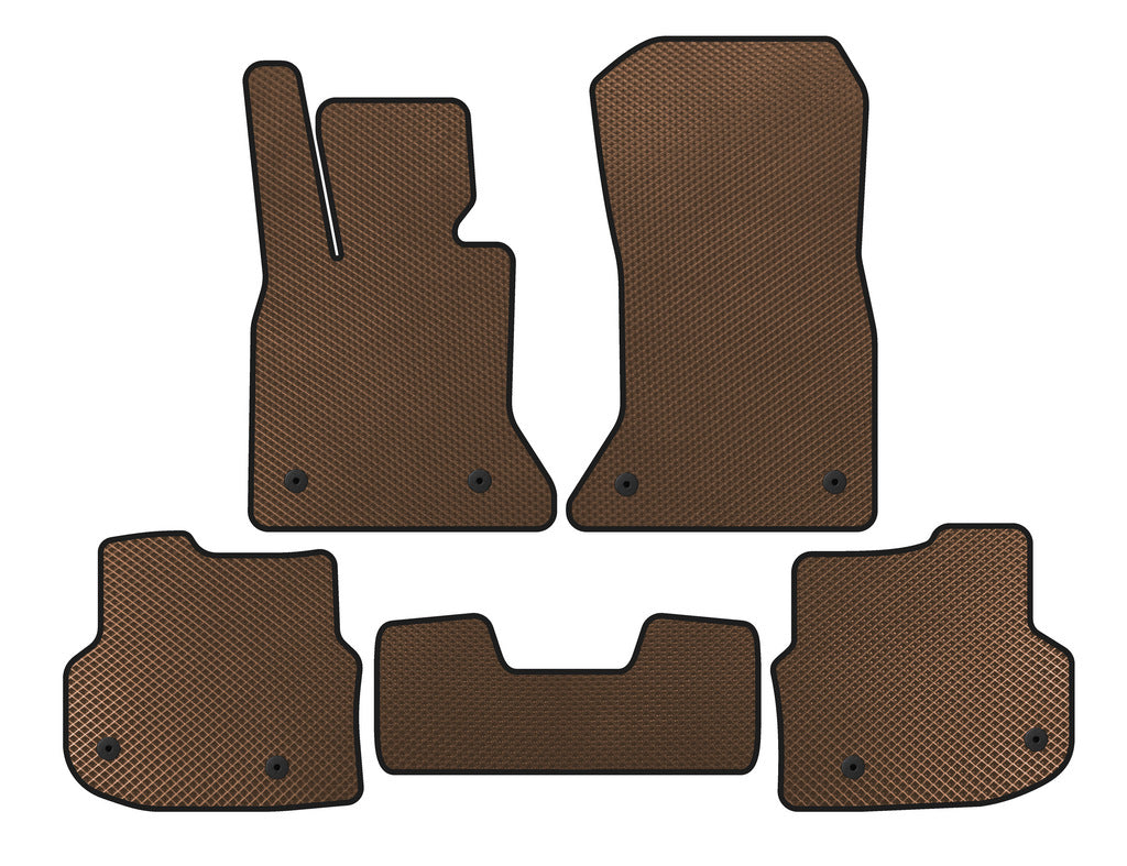 Floor mats 2010-2013 (EVA, brown) for BMW 5 Series F-10/11/07 2010-2016 - image 1