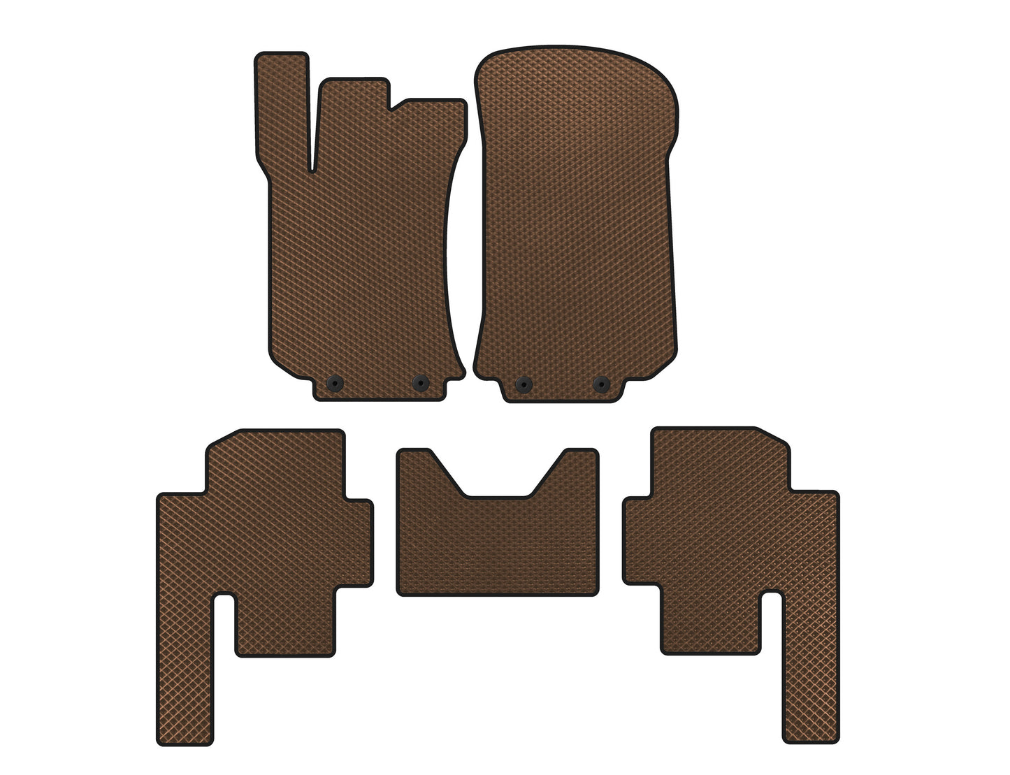 EVA Floor Mats (2 Rows, Brown) for Mercedes R-class W251 2005-2017 - image 1