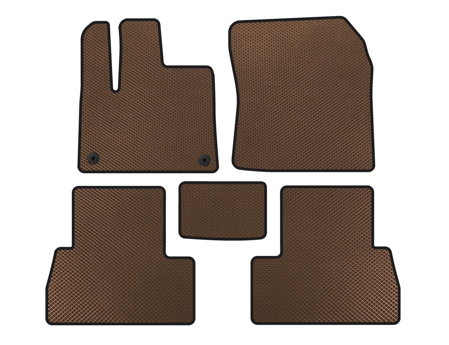 EVA Floor Mats (Long Wheelbase, Brown) for Peugeot Partner/Rifter 2019- - image 1