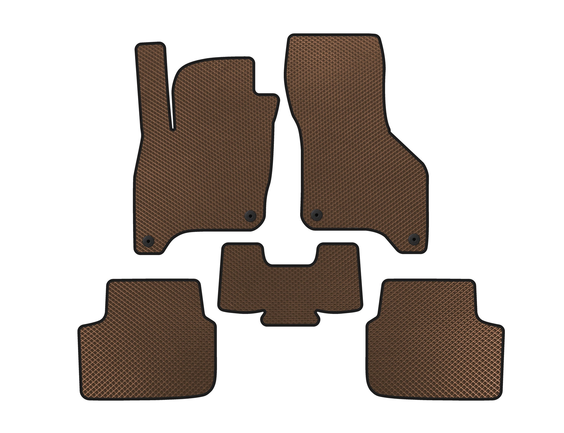 EVA Floor Mats (SD, Electric, Brown) for Volkswagen E-Bora 2019- - image 1