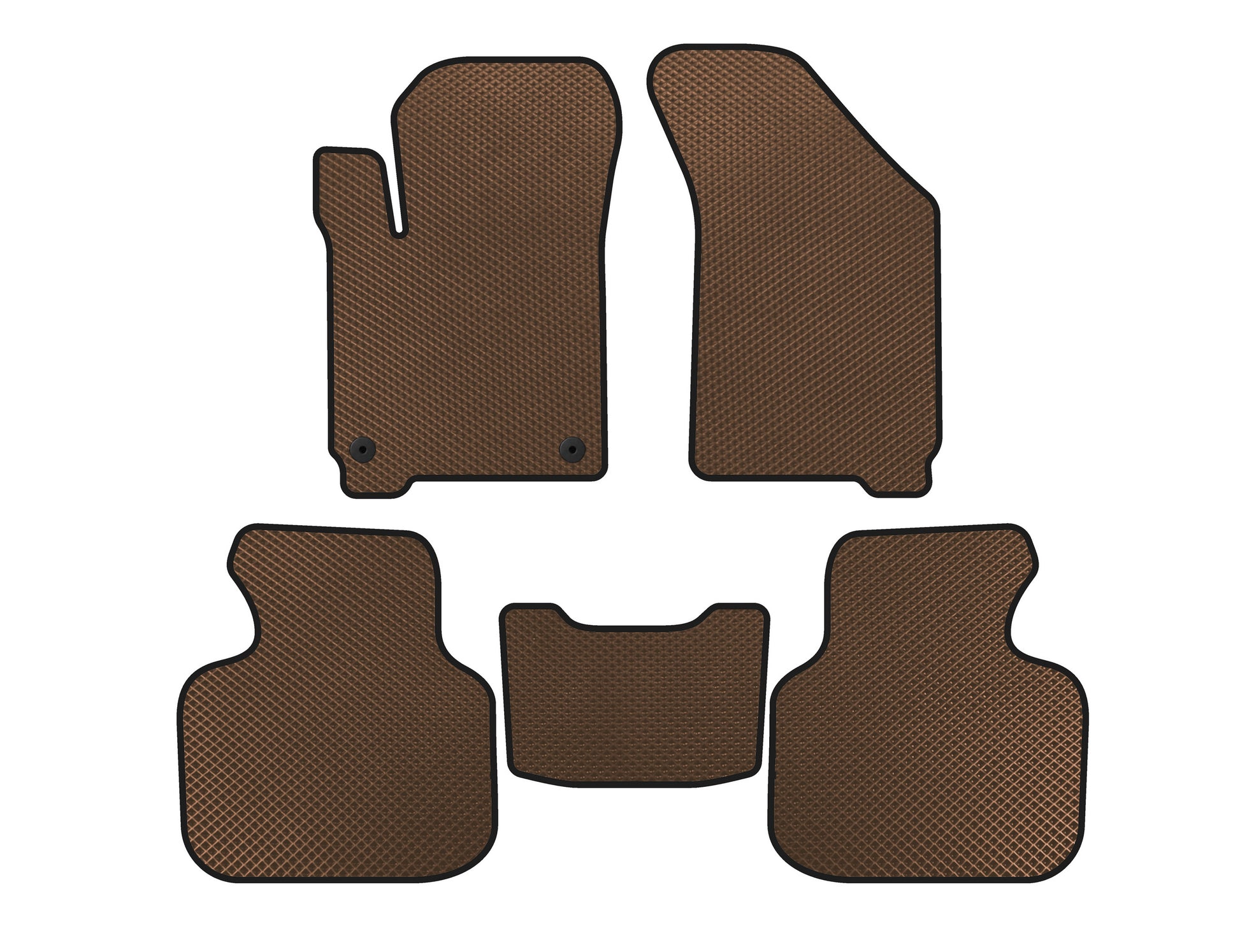 EVA Floor Mats (2011-2020, 7-Seater, Brown) for Dodge Journey 2008-2020 - image 1