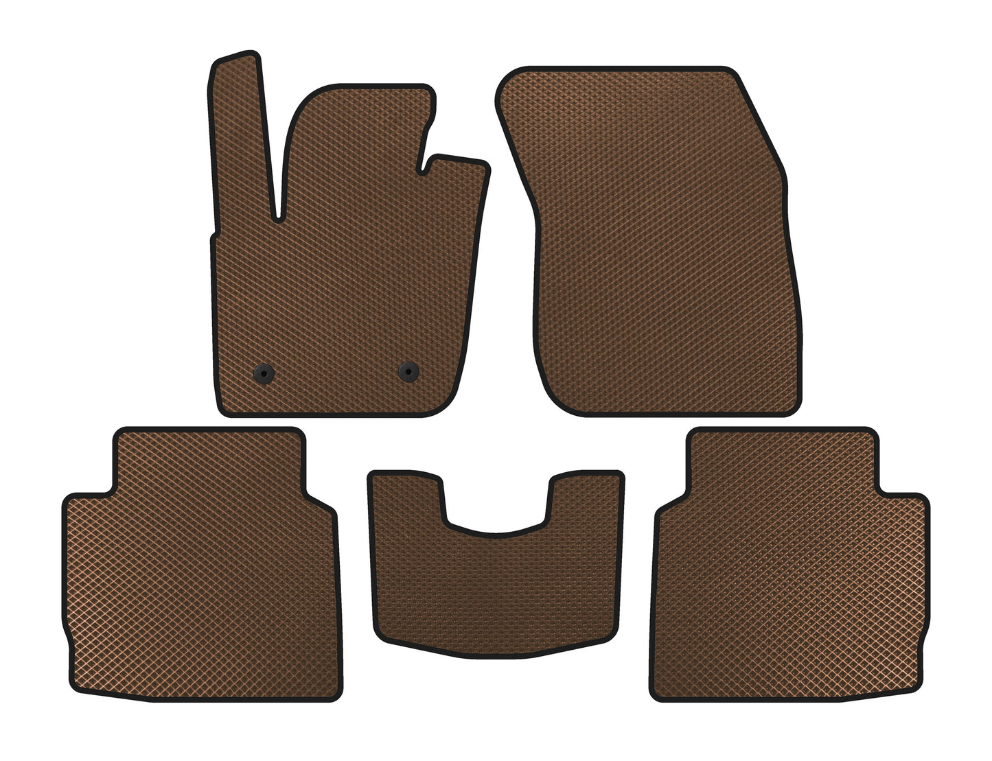 EVA Floor Mats (2016-2020, SD, Brown) for Lincoln MKZ 2012-2020 - image 1