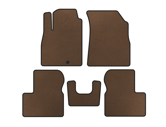 EVA Floor Mats (Brown) for Nissan Micra K13 2011-2016 - image 1