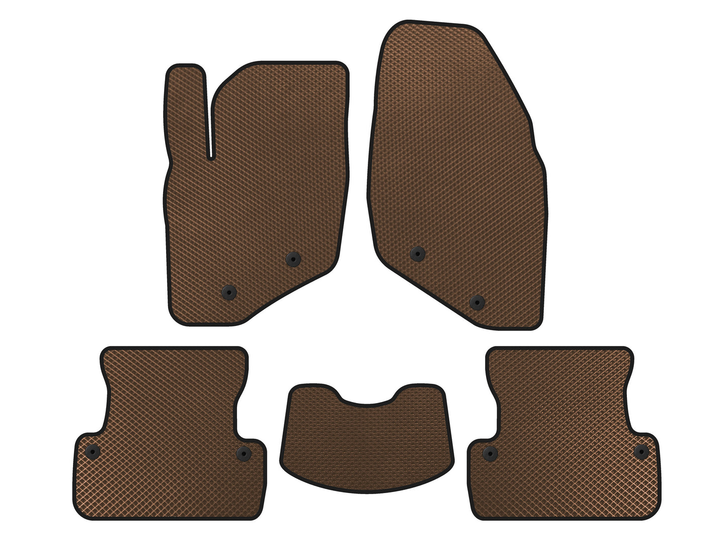 EVA Floor Mats (SD, Brown) for Volvo S60 2000-2009 - image 1