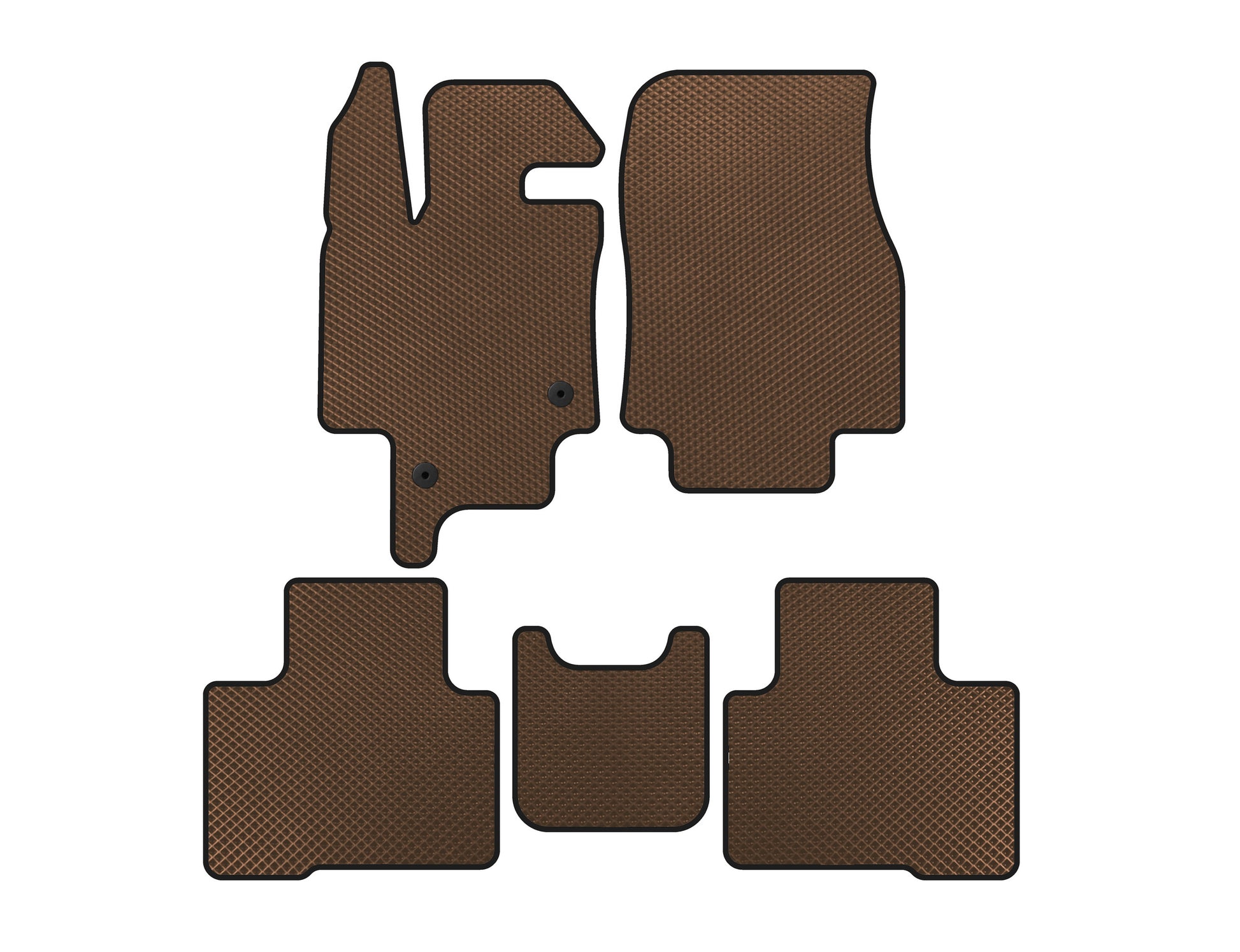 EVA Floor Mats (2 Rows, 7-Seater, Brown) for Toyota Highlander 2019- - image 1
