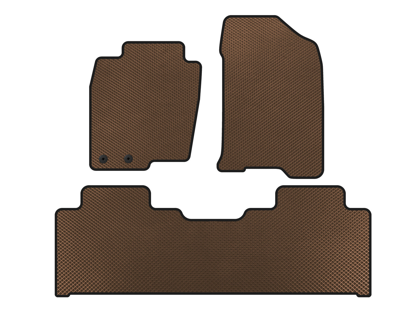 EVA Floor Mats (Brown) for Nissan Navara/NP300 2016- - image 1