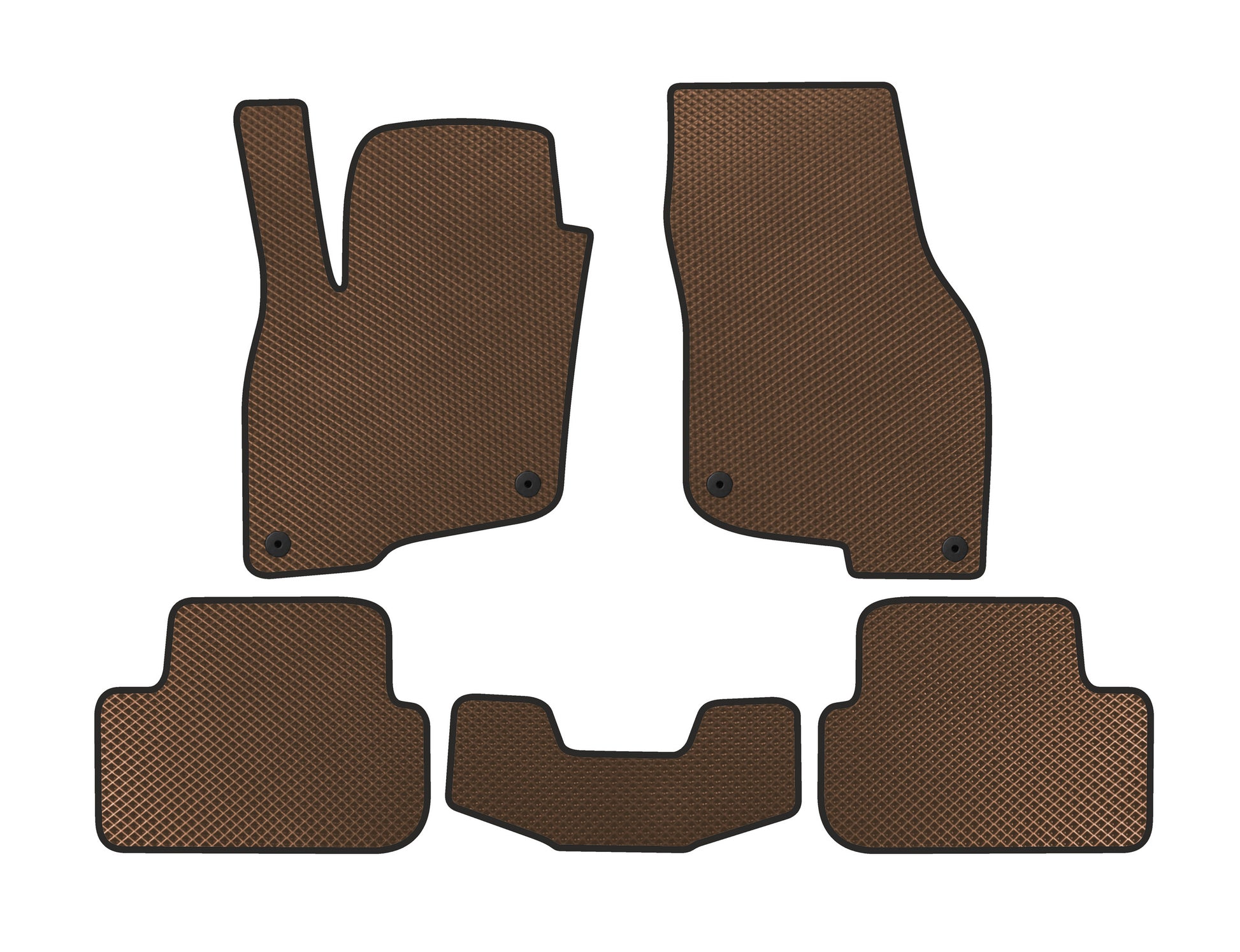 EVA Floor Mats (For e-tron 2019-, China, Brown) for Audi Q2 2016- - image 1