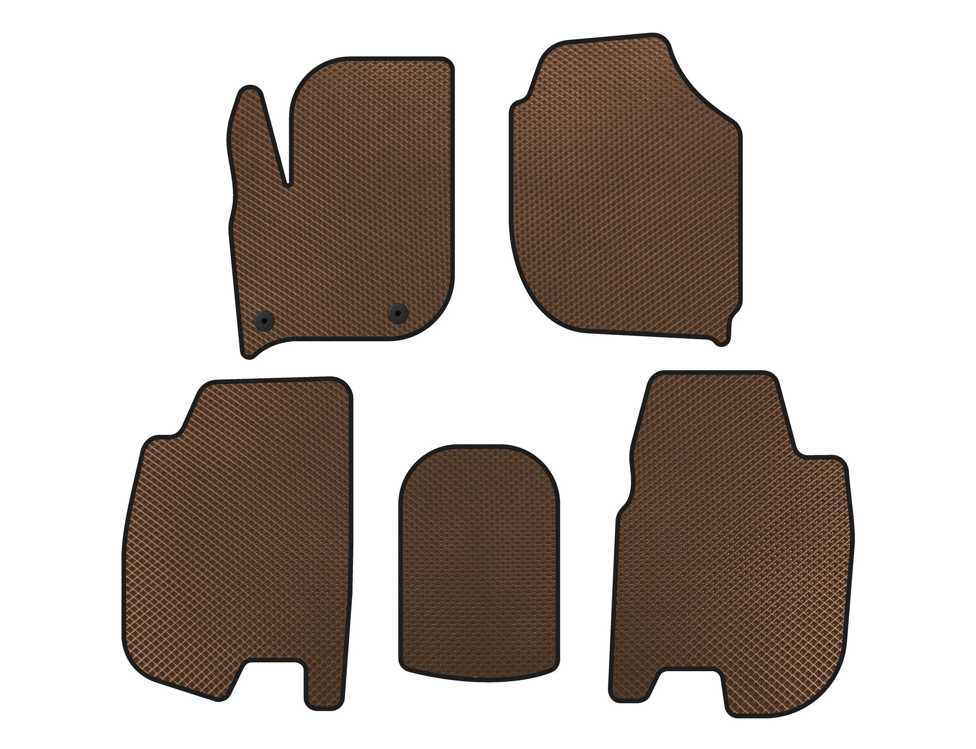 EVA Floor Mats (HB, Brown) for Honda FIT/Jazz 2014- - image 1