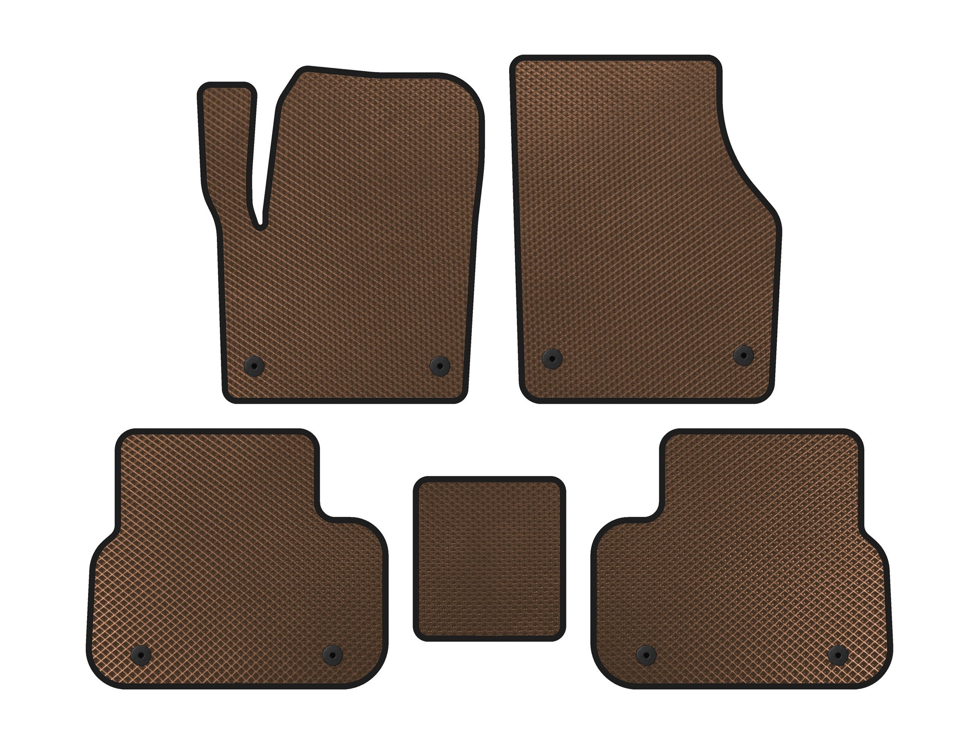 EVA Floor Mats (2014-2019, 2 Rows, Brown) for Land Rover Discovery Sport 2014- - image 1