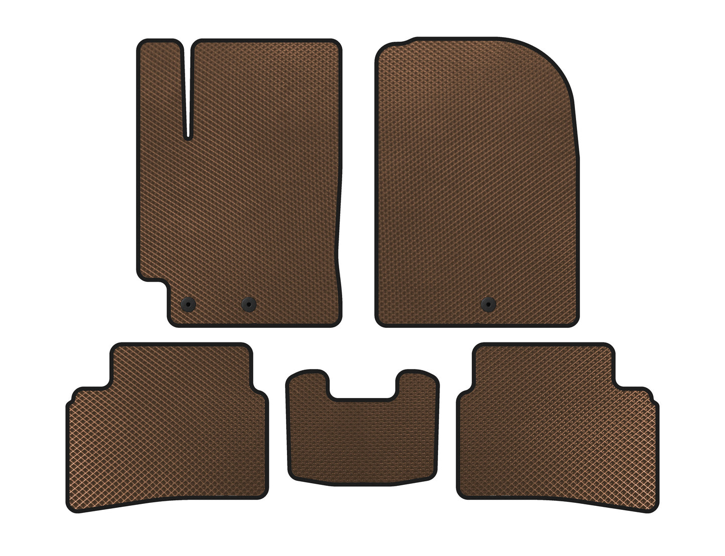 EVA Floor Mats (2019+, Brown) for Kia Stonic 2017- - image 1