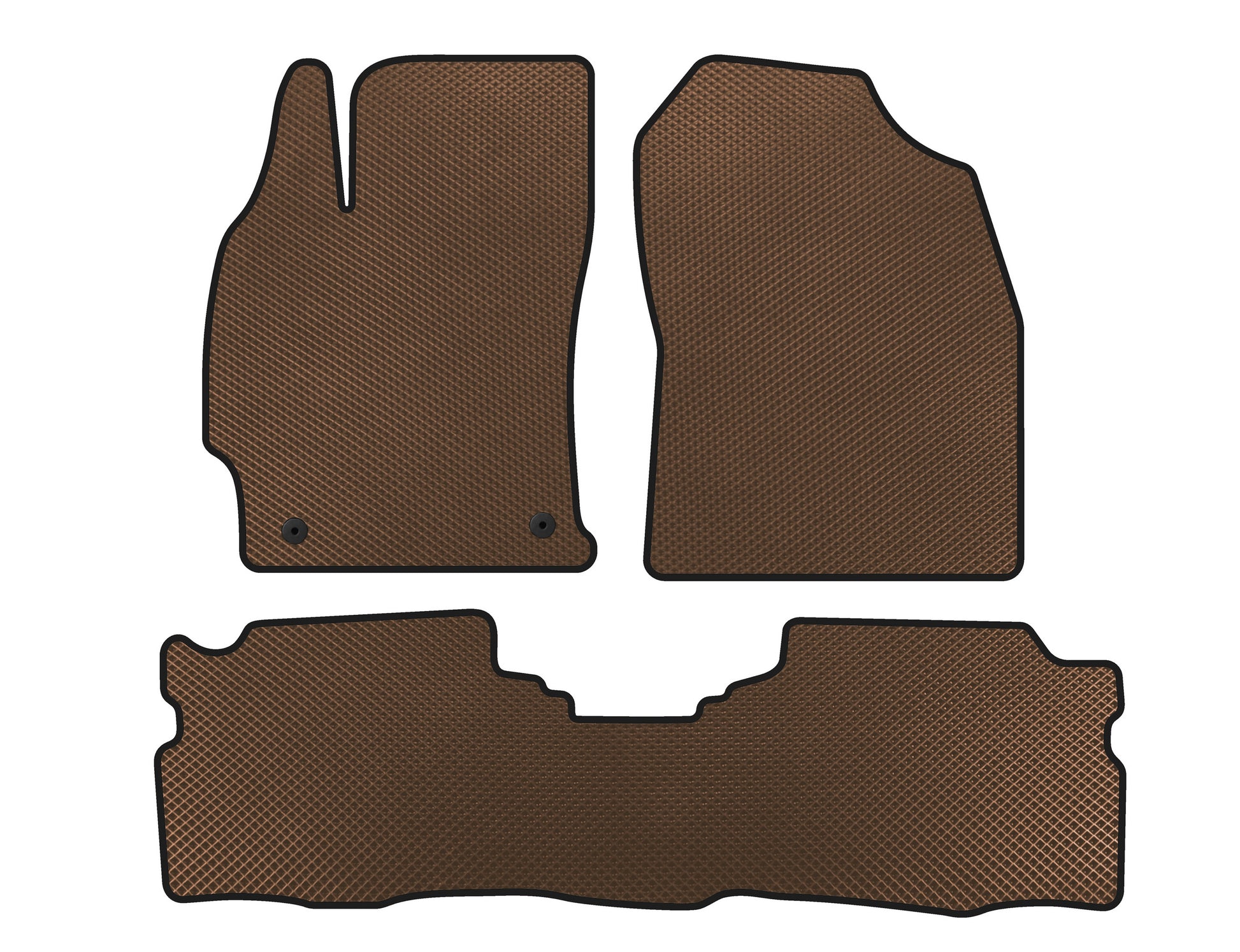 EVA Floor Mats (LB, Hybrid, Brown) for Toyota Prius 2015-2022 - image 1