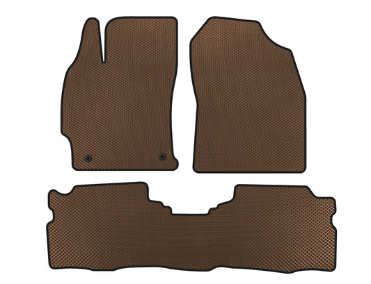 EVA Floor Mats (LB, Hybrid, Brown) for Toyota Prius 2015-2022 - image 1