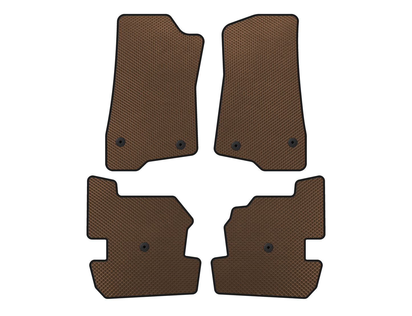 EVA Floor Mats (Brown) for Jeep Wrangler 2018- - image 1