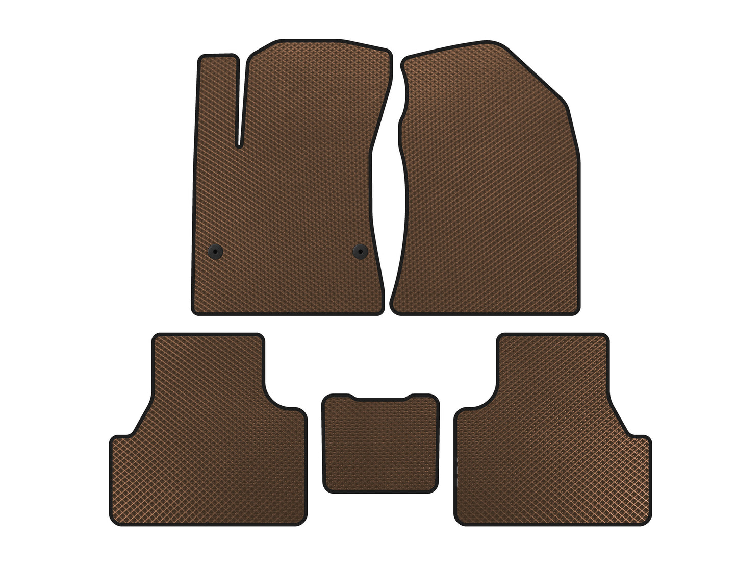 EVA Floor Mats V2 (Electric, Brown) for Hyundai Kona 2017-2023 - image 1