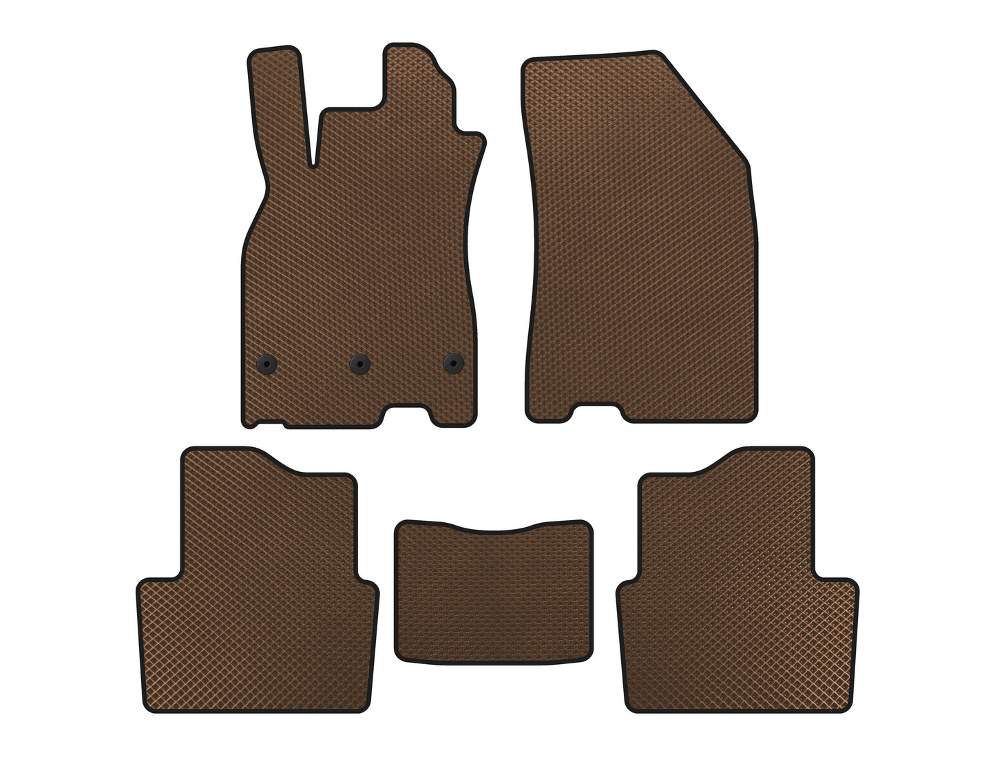 EVA Floor Mats (SD, Brown) for Renault Megane III 2009-2016 - image 1