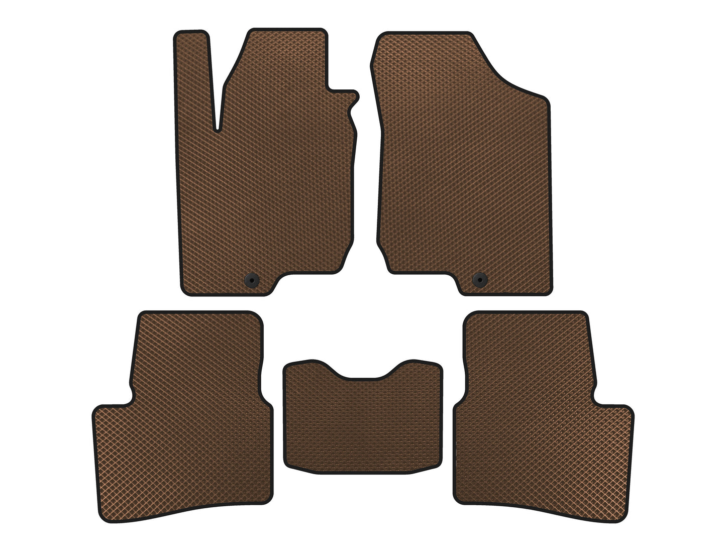 EVA Floor Mats (HB, 3-Door, Brown) for Kia Ceed 2007-2012 - image 1