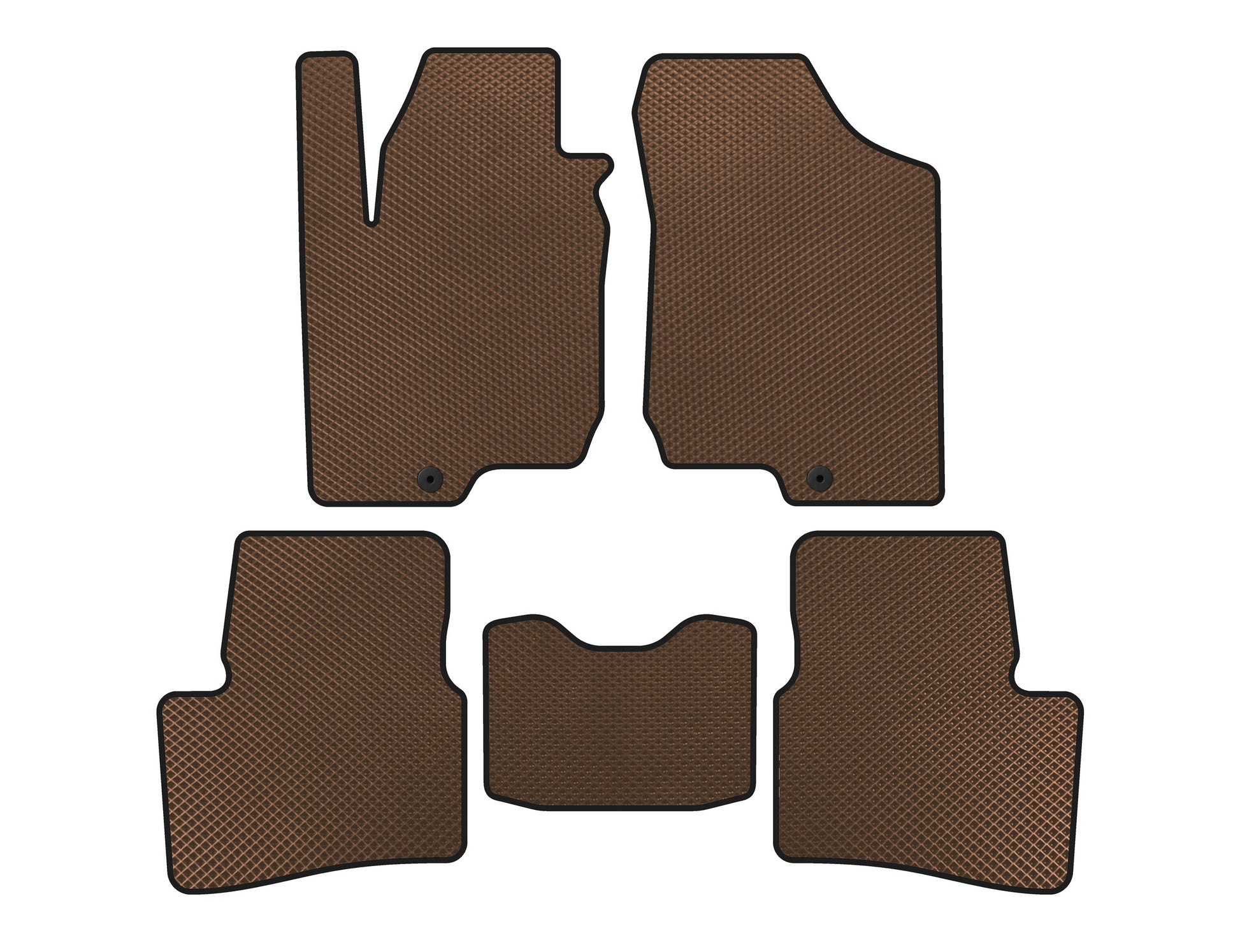 EVA Floor Mats (HB, 3-Door, Brown) for Kia Ceed 2007-2012 - image 1