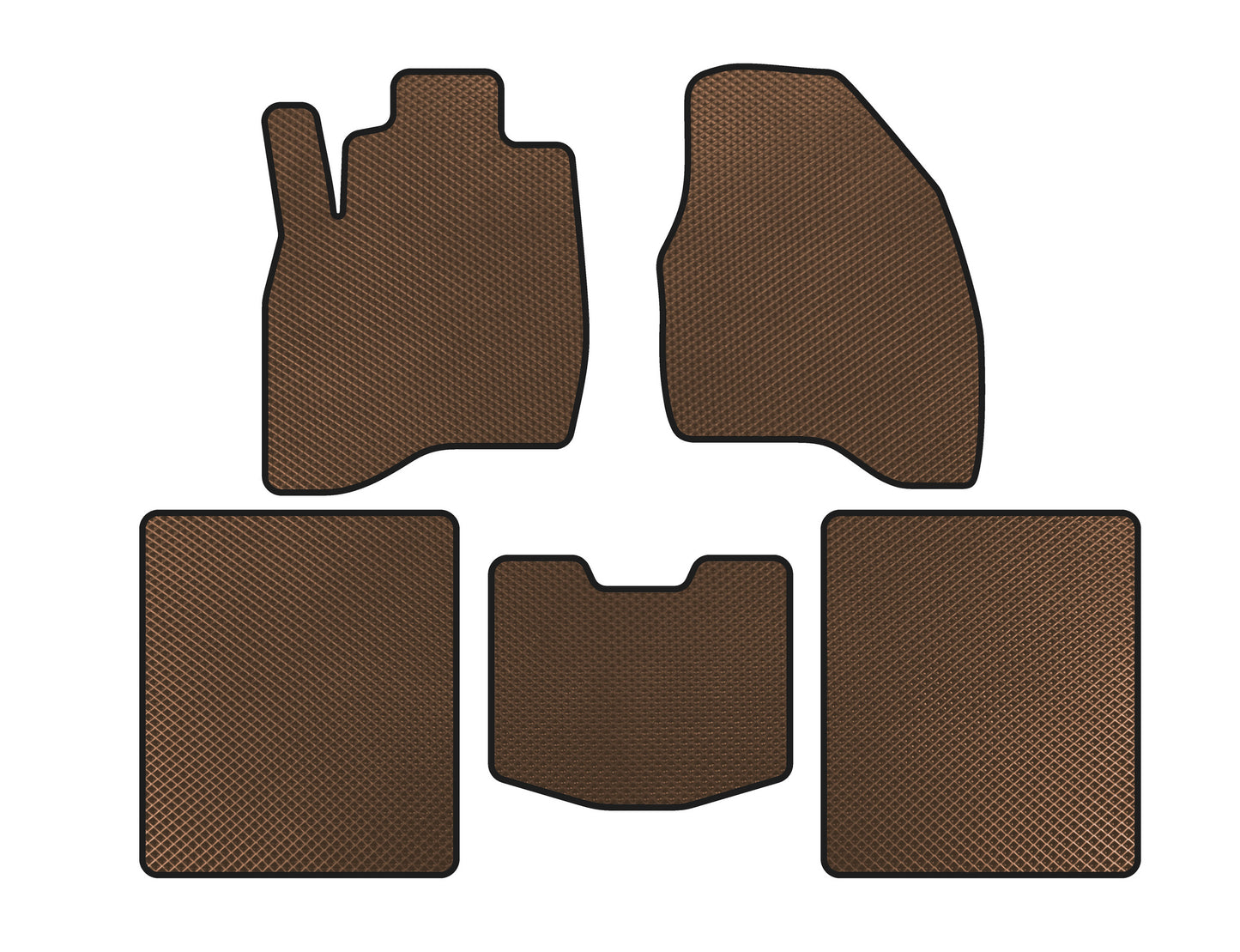EVA Floor Mats (2015-2019, 5-Seater, Brown) for Ford Explorer 2011-2019 - image 1