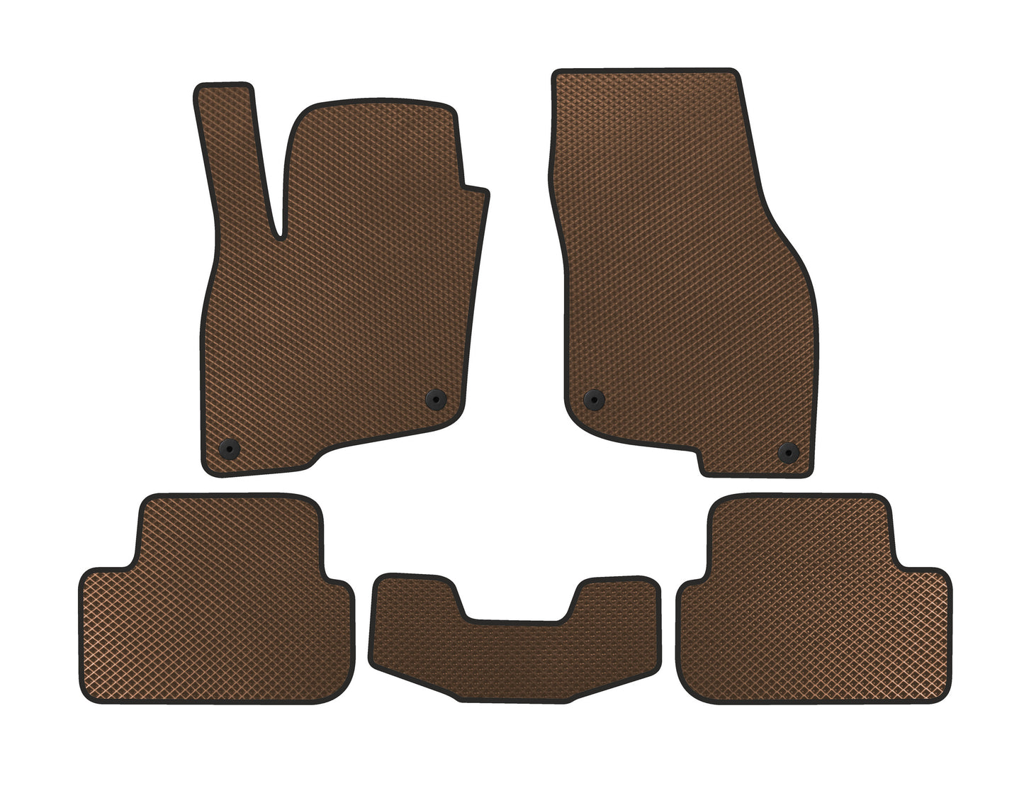 EVA Floor Mats (For e-tron 2019-, China, Brown) for Audi Q2 2016- - image 1