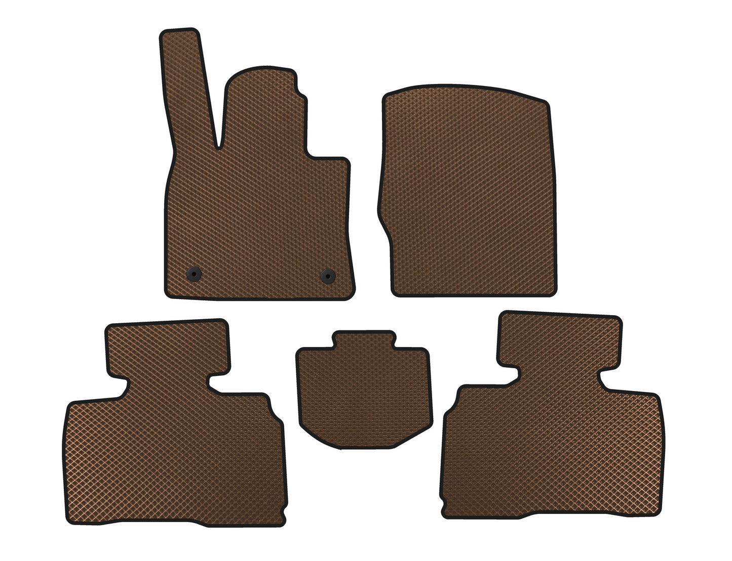 EVA Floor Mats (2 Rows, 7-Seater, Brown) for Ford Explorer 2019- - image 1