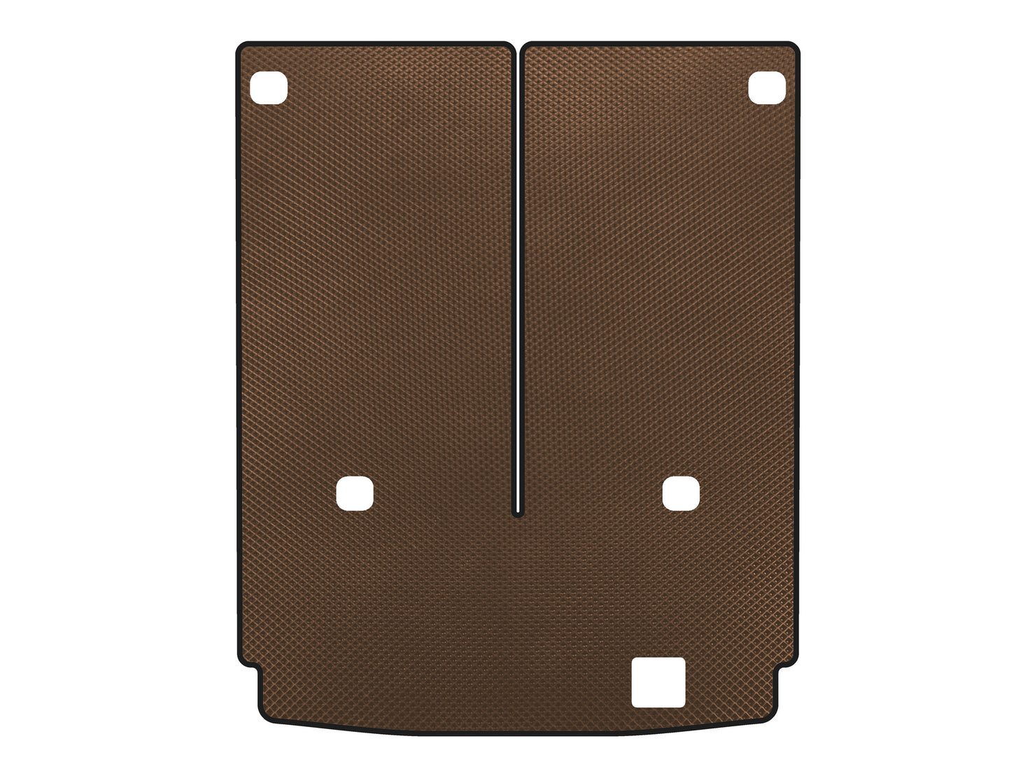 Trunk Mat (7-seater with folded 3rd row, Brown) for Mercedes GL сlass X164 2006-2012 - image 1