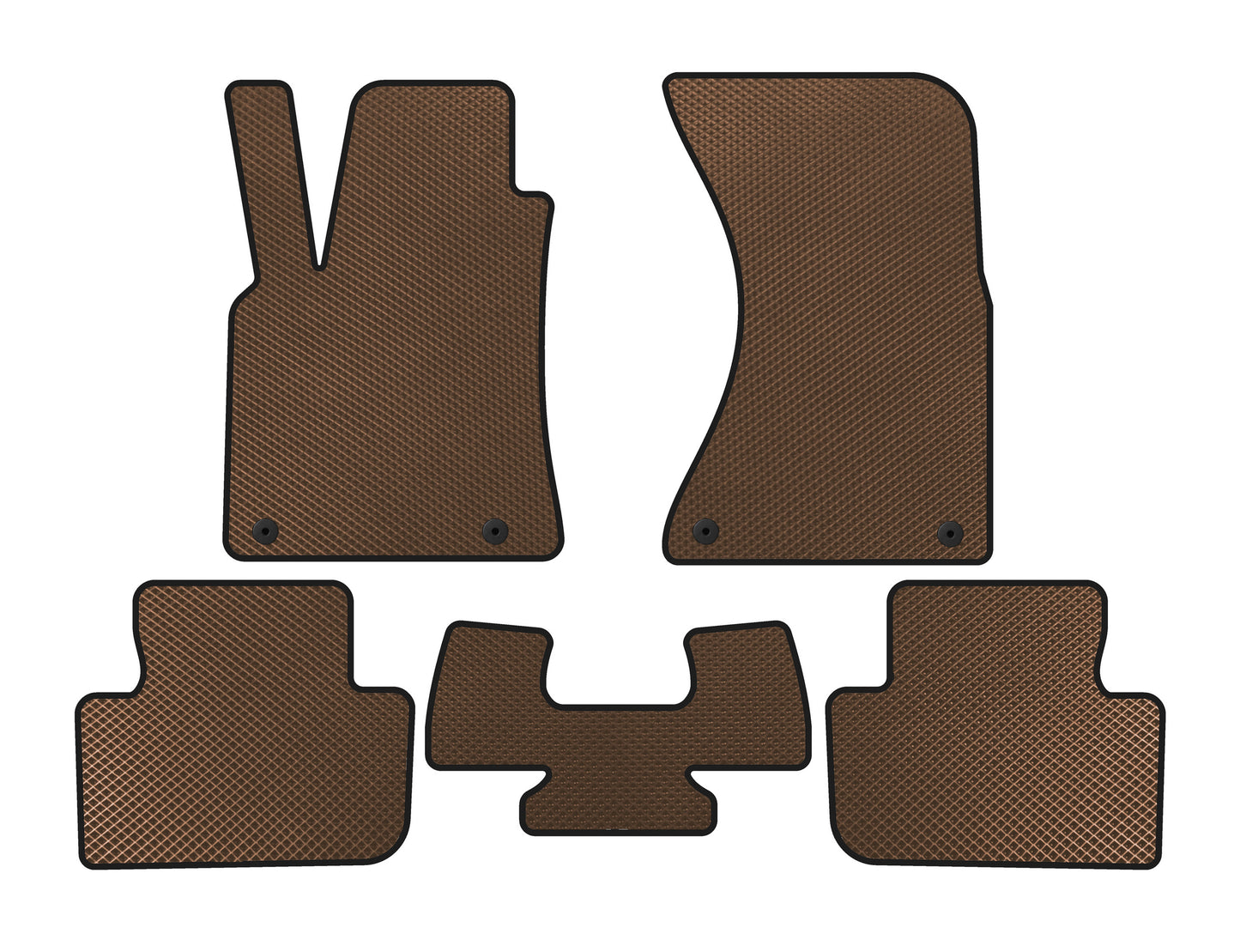 EVA Floor Mats (2014-2018, Brown) for Porsche Macan 2014-2024 - image 1