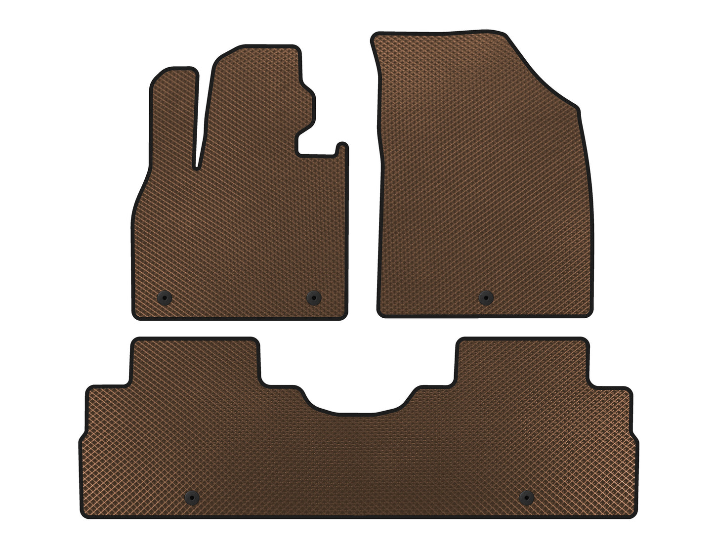 EVA Floor Mats (2 Rows, 8-Seater, Brown) for Hyundai Palisade 2018-2025 - image 1