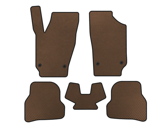 EVA Floor Mats (2010-2012, HB, 5-Door, Brown) for Seat Ibiza 2010-2017 - image 1