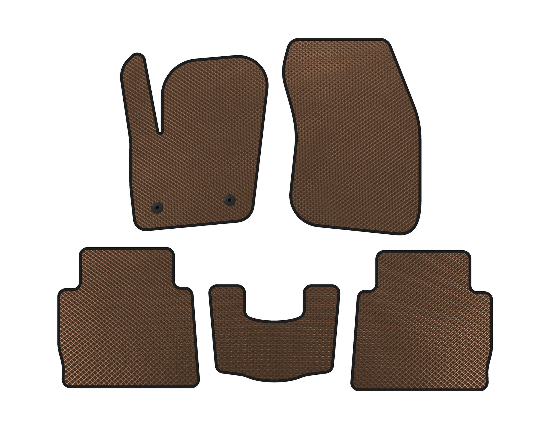 EVA Floor Mats (2012-2016, SD, Brown) for Ford Fusion 2012-2020 - image 1
