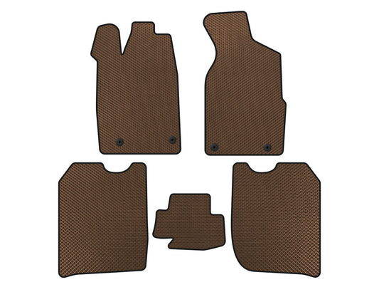 EVA Floor Mats (1982-1988, Sedan, Brown) for Audi 100 C3 1988-1991 - image 1