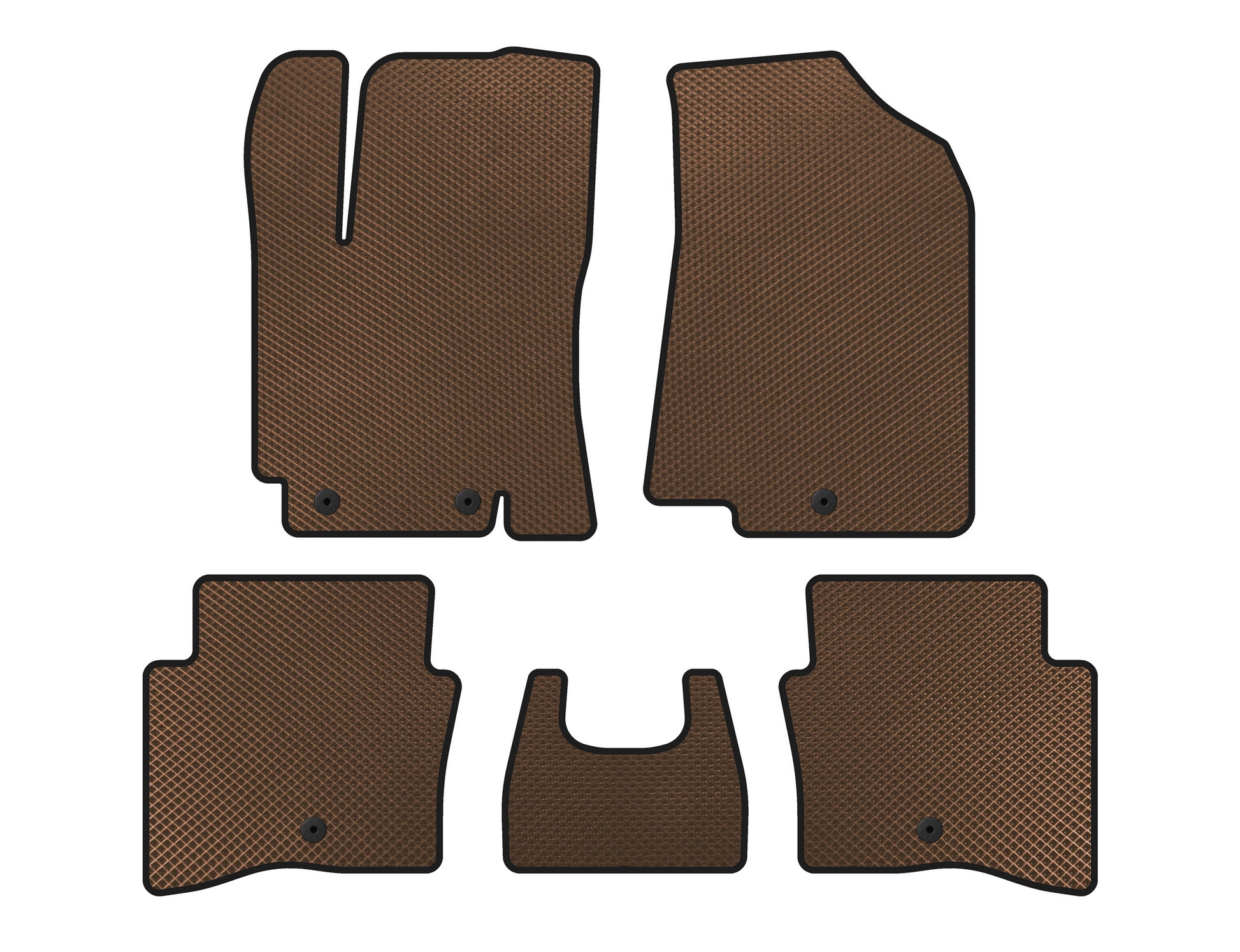 EVA Floor Mats (SD, Brown) for Kia Rio 2012-2017 - image 1