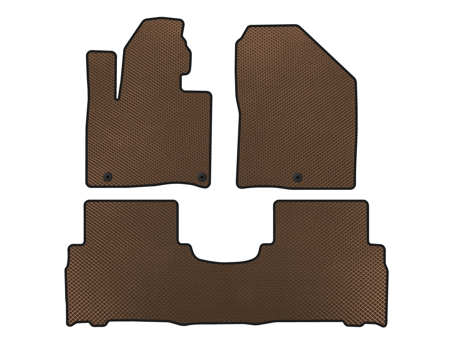 EVA Floor Mats (2014-2018, 5-Seater, Brown) for Kia Sorento III UM 2014-2020 - image 1