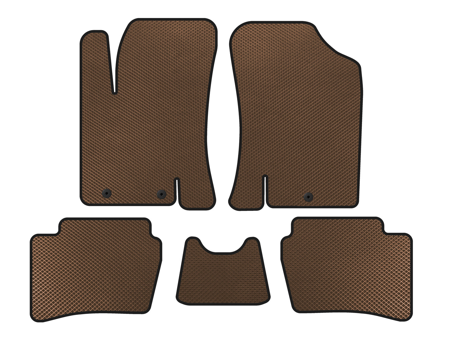 EVA mats (HB, Brown) for Hyundai I-20 2008-2012 - image 1
