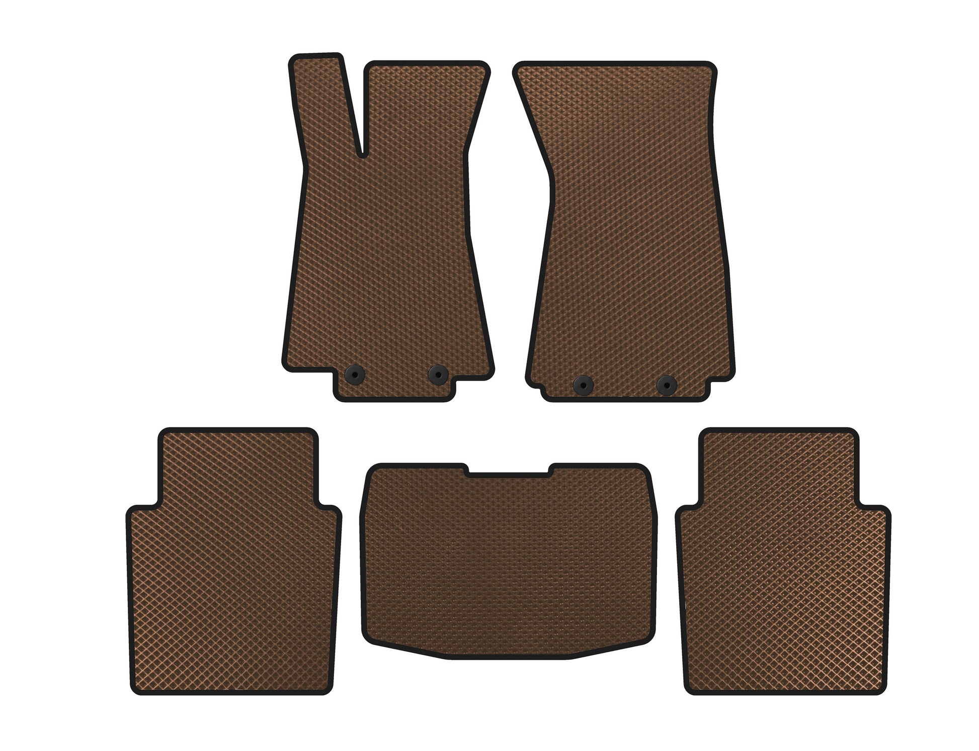 EVA Floor Mats (SD, Brown) for Jaguar XJ 2003-2009 - image 1