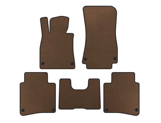 EVA Floor Mats (2017-2020, SD, Long Wheelbase, Brown) for Mercedes S-сlass W222 2013-2020 - image 1