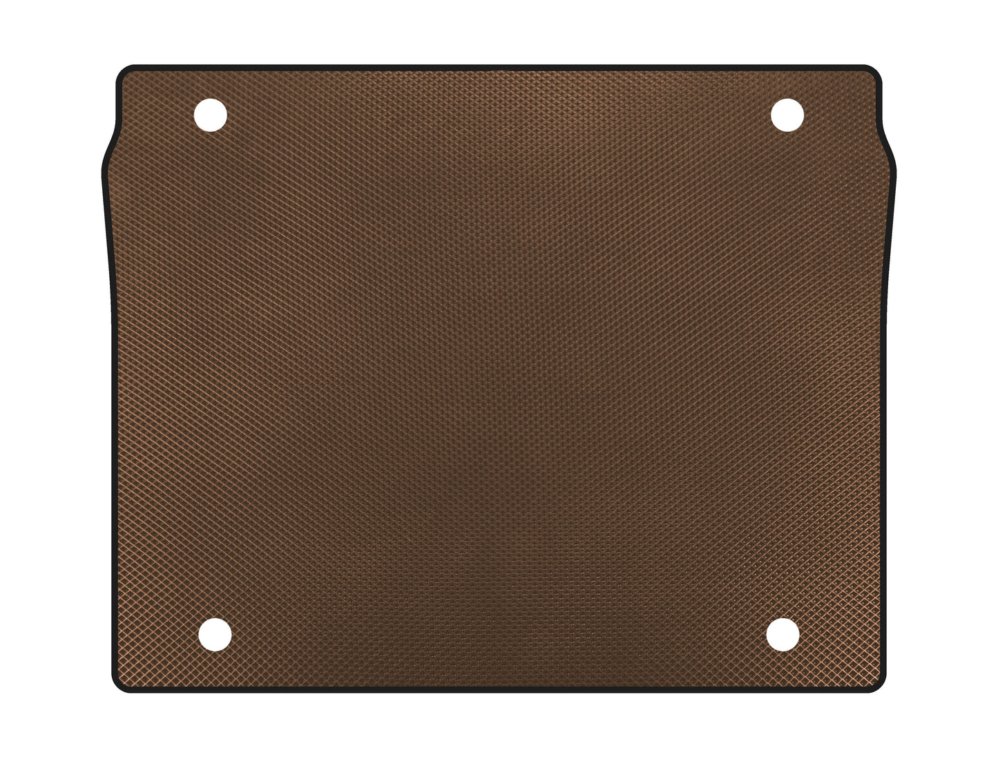 Carpet in the trunk (5-seater/Short base, Brown) for Fiat Doblo II 2010-2022 - image 1