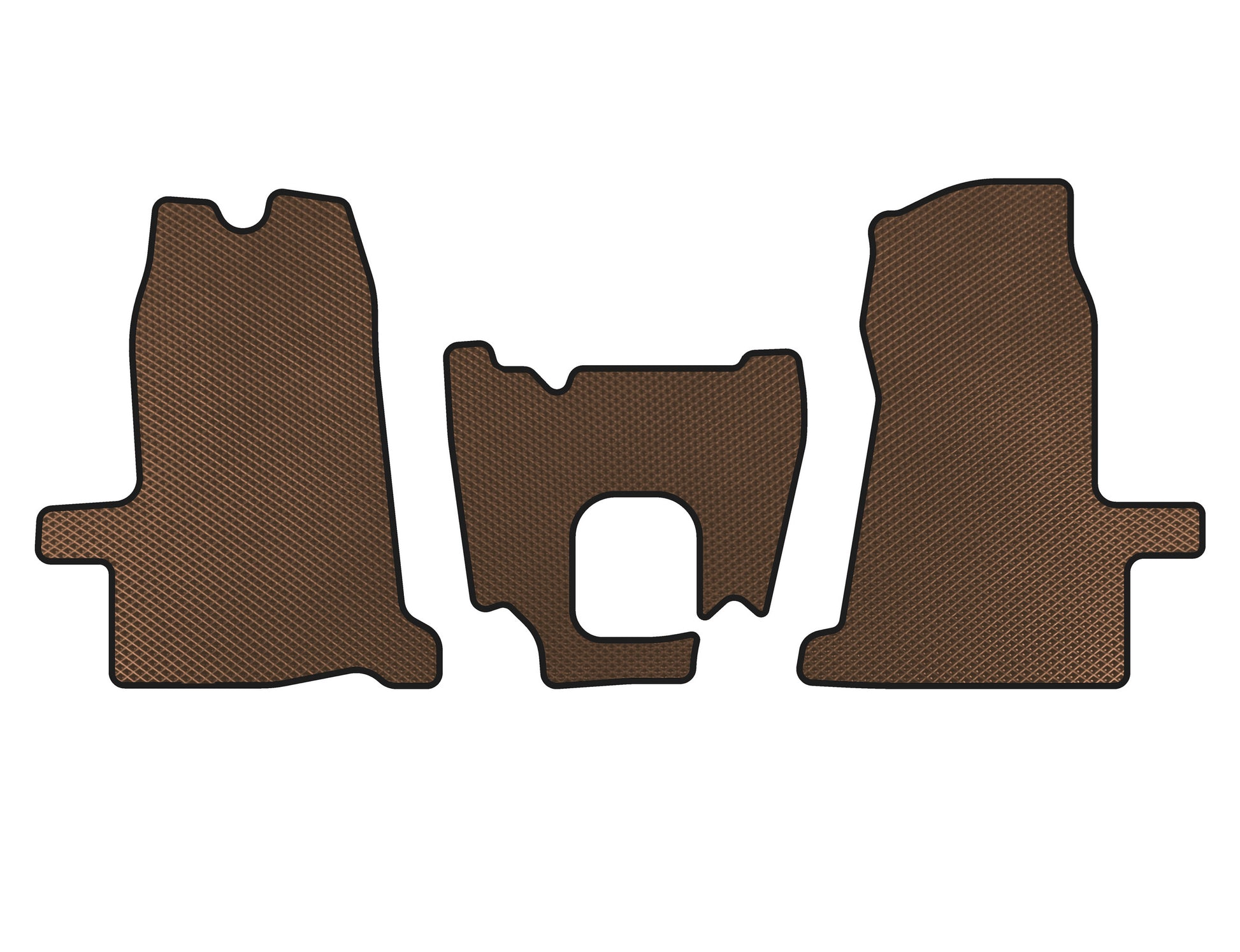 EVA Floor Mats (2000-2006, 1+1, Manual, Brown) for Ford Transit 2000-2014 - image 1