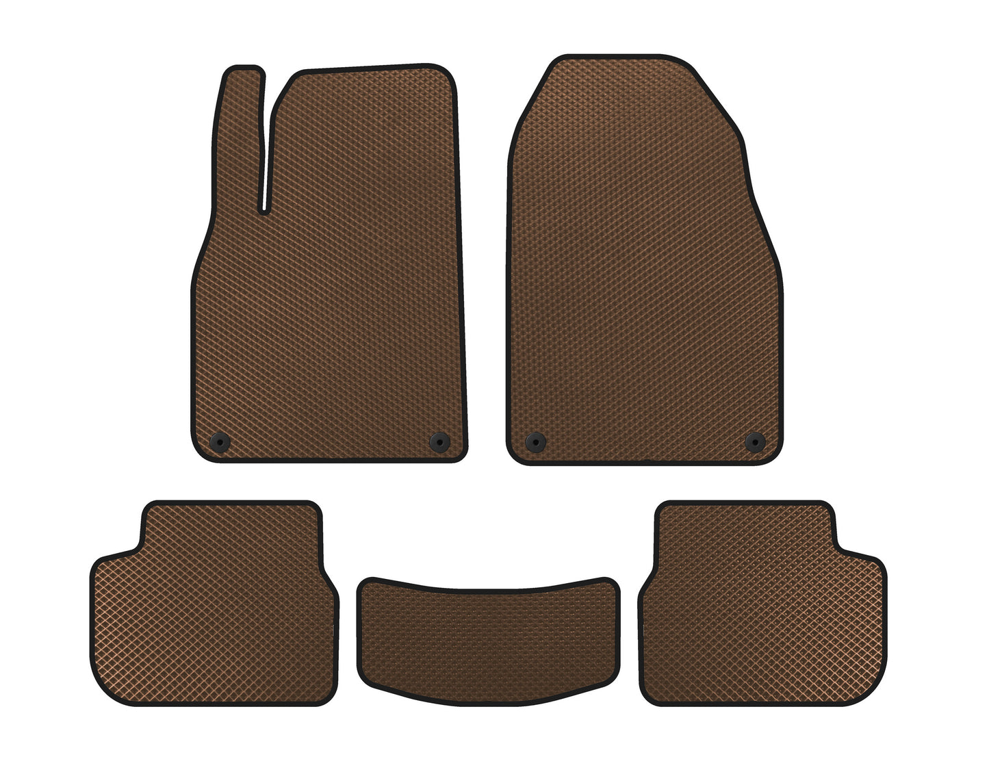 EVA Floor Mats (Brown) for Saab 9-3 2002-2014 - image 1
