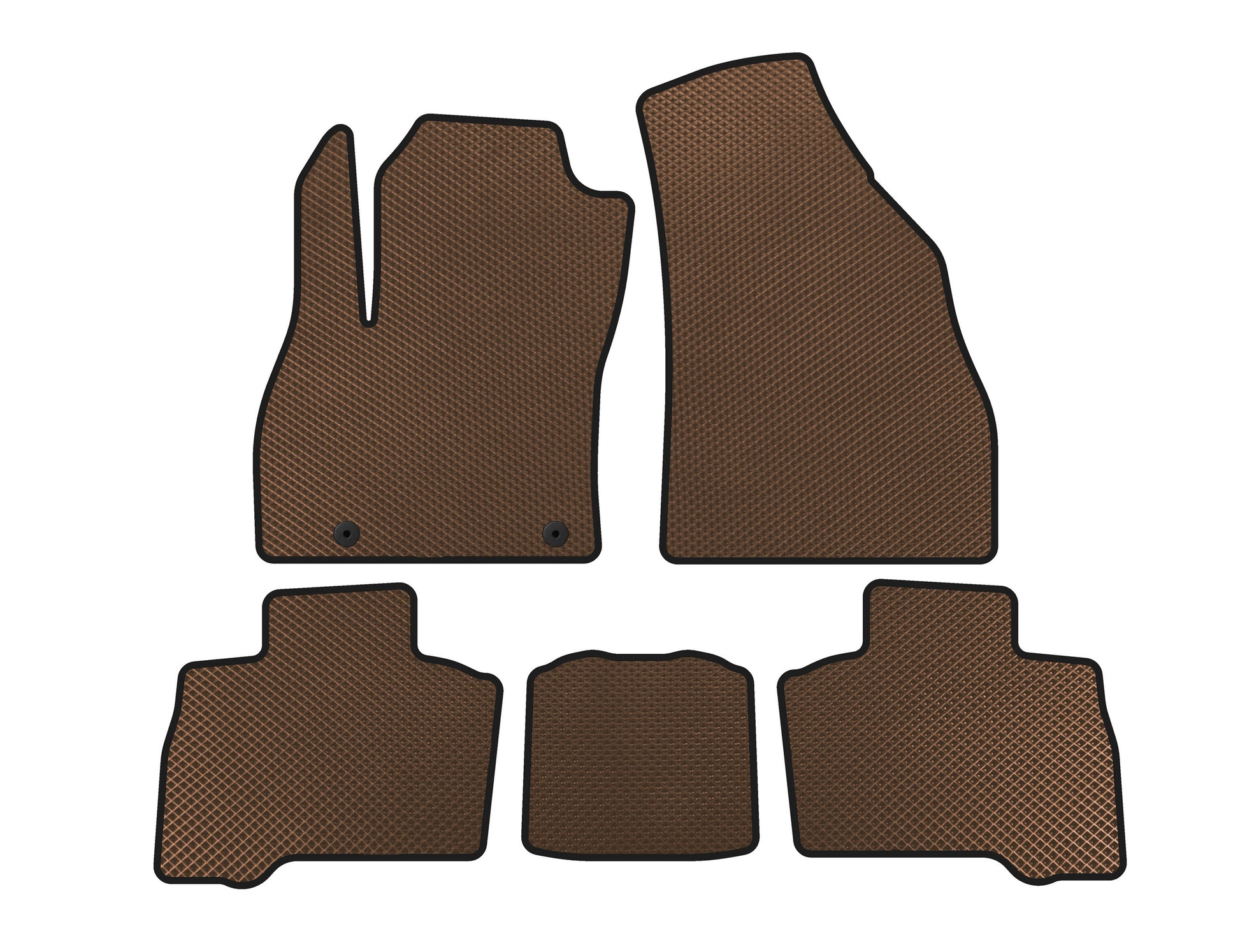 EVA Floor Mats (for Qubo, 2016+, Brown) for Fiat Fiorino/Qubo 2008-2024 - image 1