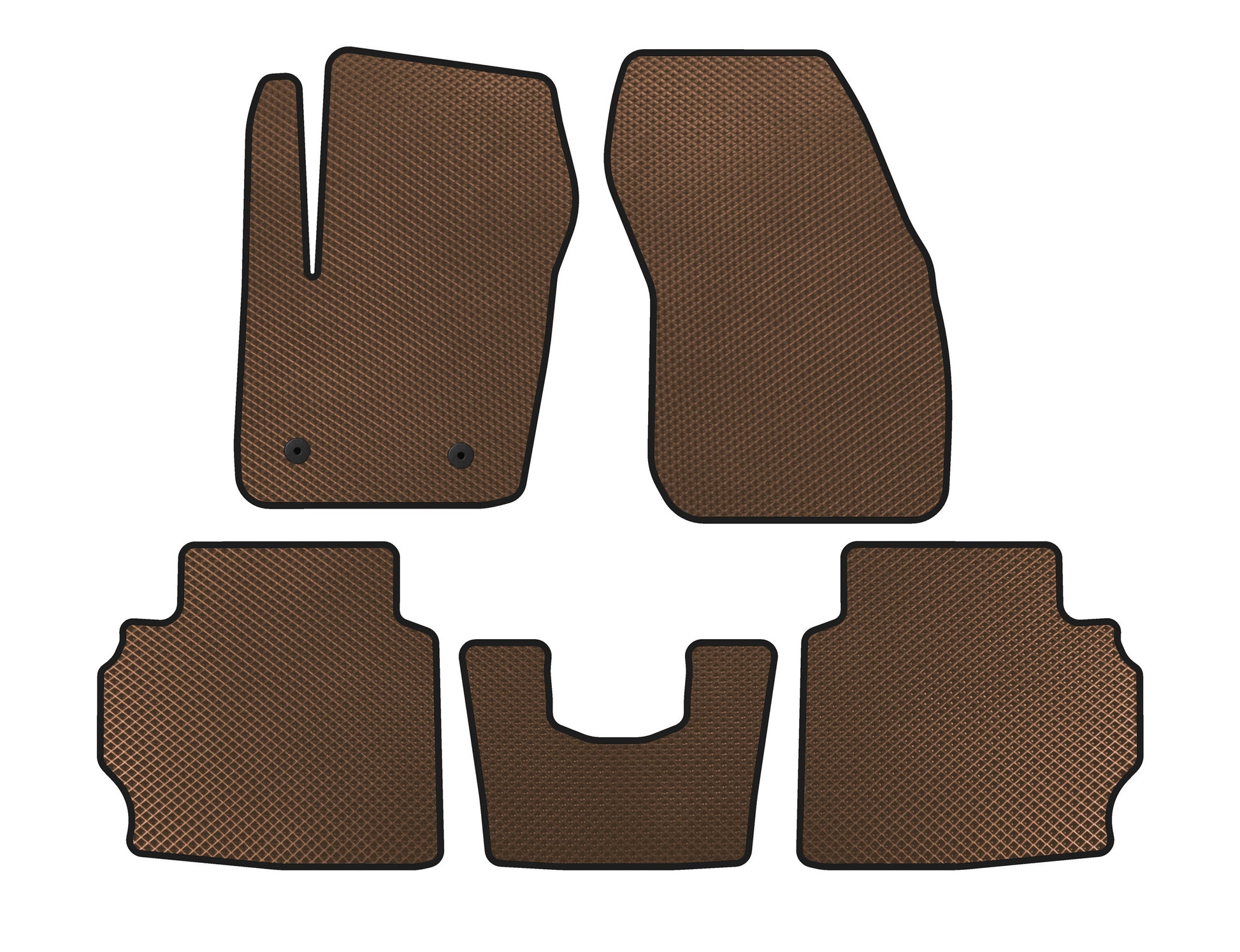 EVA Floor Mats (LB, Brown) for Ford Mondeo 2014-2022 - image 1