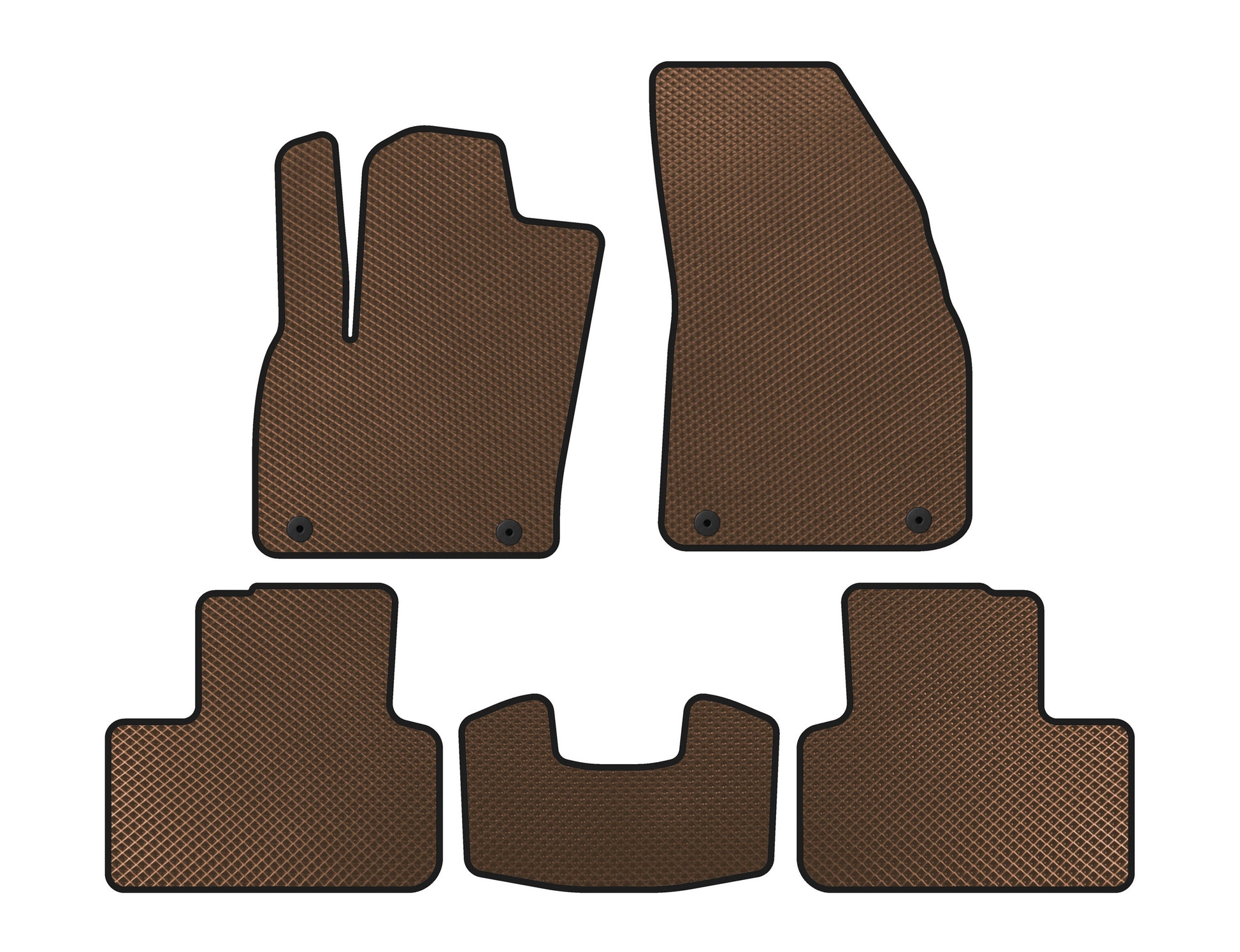 EVA Floor Mats (Brown) for Volvo XC40 2018- - image 1